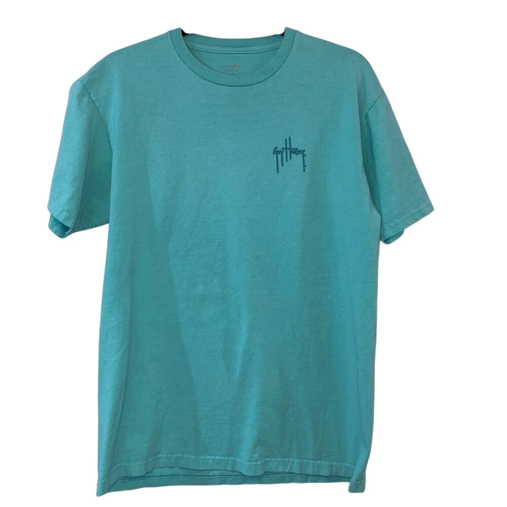 Guy Harvey Turquoise Graphic Short Sleeve Tee Shirt